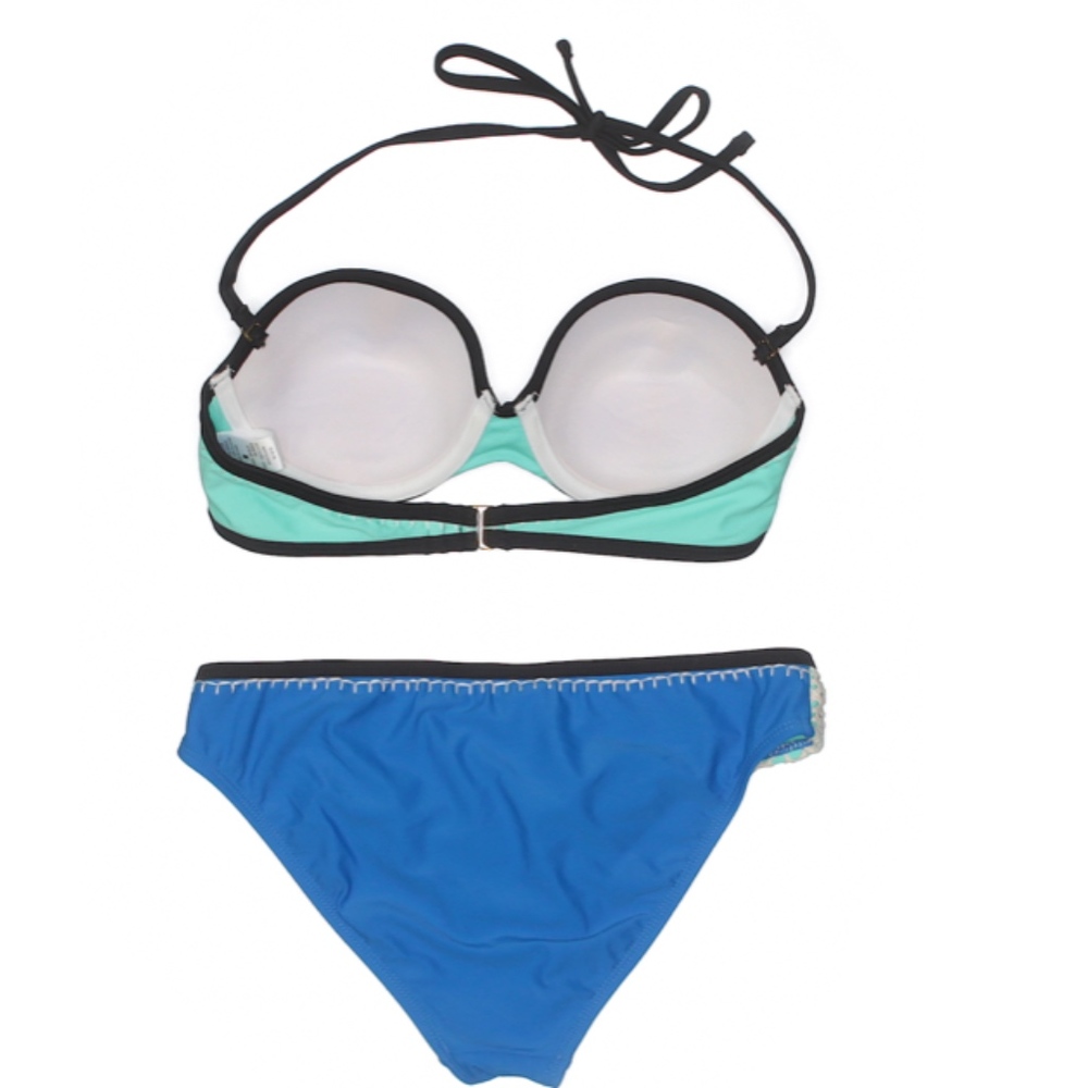 California Waves Crochet Trim Two Piece Bikini Set - Picture 3 of 6